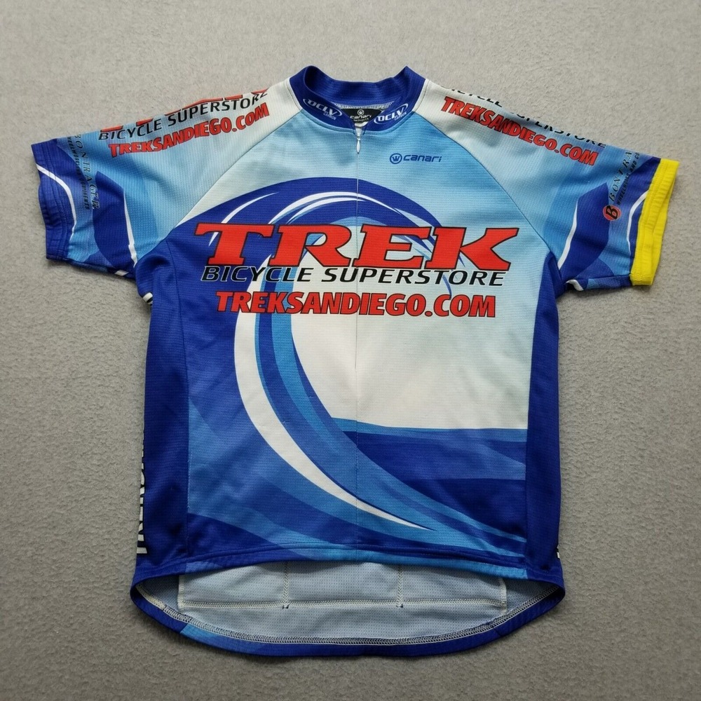 Canari‎ Cycling Jersey Mens Large Logo Back Pockets Zipper